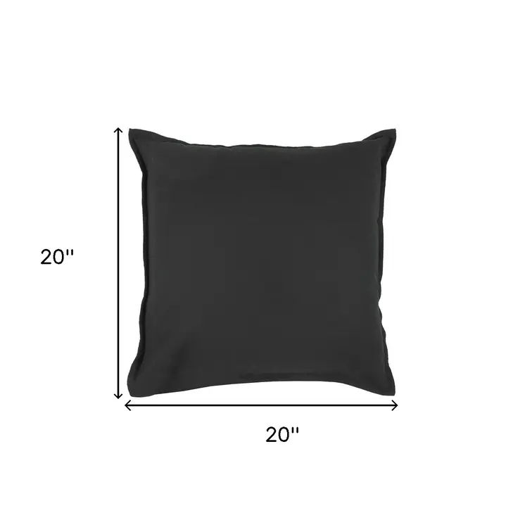 Black Solid Light Textured Modern Throw Pillow