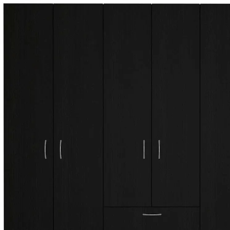 71" Black and White Single Drawer Combo Dresser