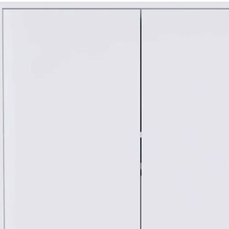 71" White Wood Two Door Single Drawer Combo Dresser