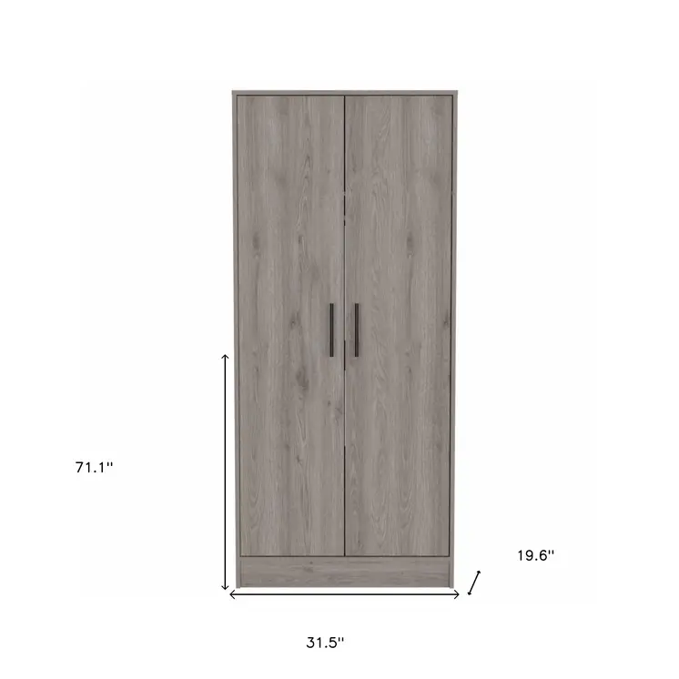 71" Light Gray Single Drawer Combo Dresser