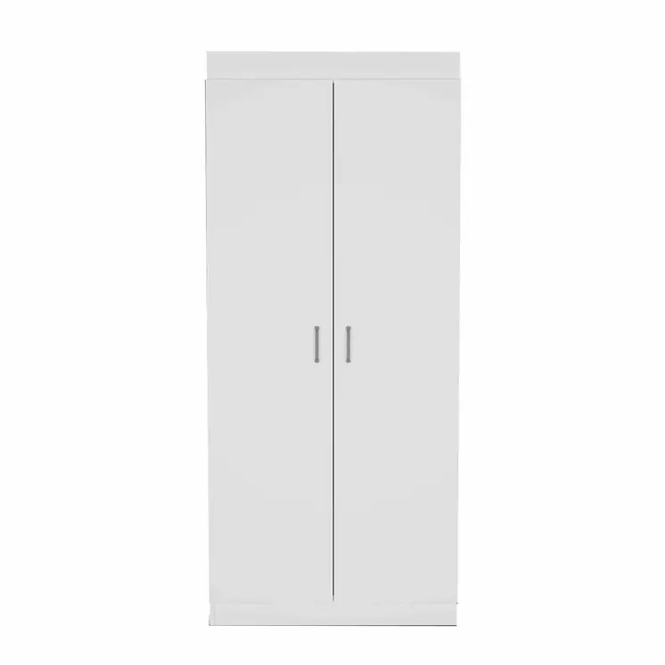 63” Classic White Pantry Cabinet with Two Full Size Doors