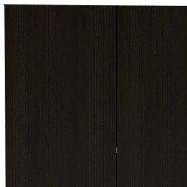79" Modern Black Pantry Cabinet with Two Doors and Five Shelves