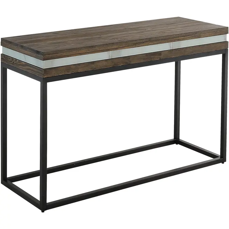47" Brown and Black Frame Console Table