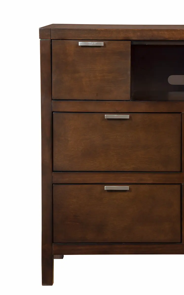 45" Brown Select Solids and Veneer Open shelving TV Stand