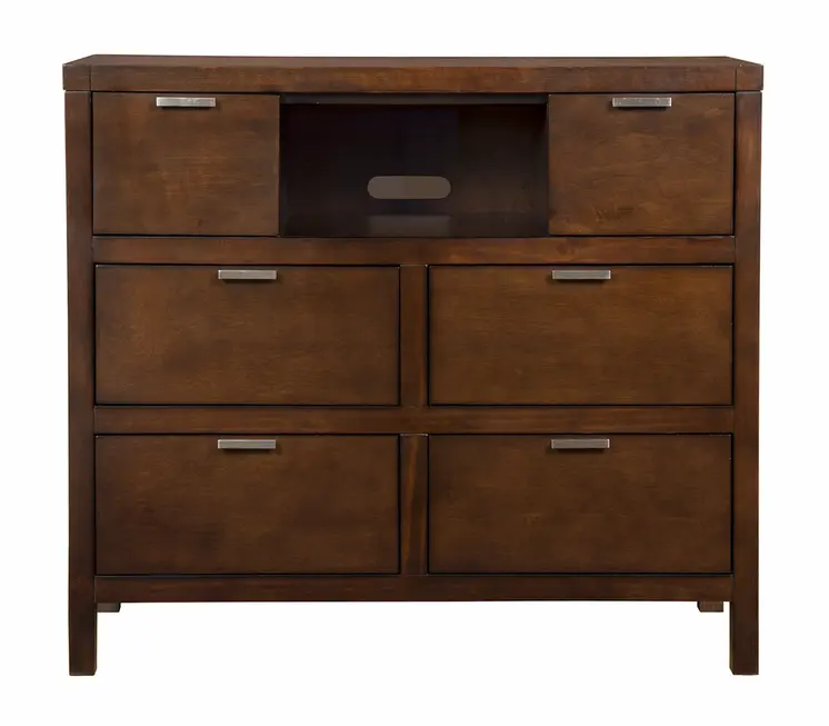 45" Brown Select Solids and Veneer Open shelving TV Stand