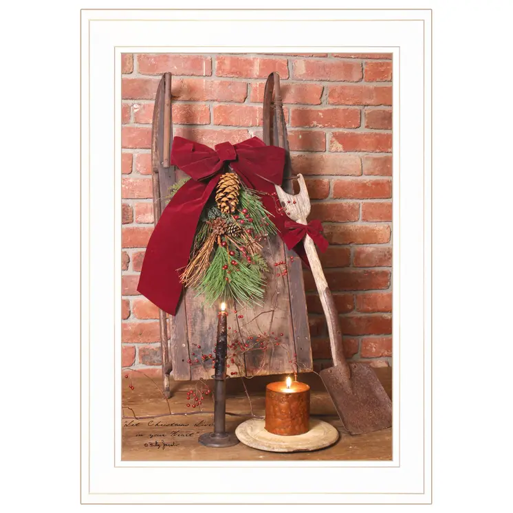 Let Christmas Live 1 White Framed Print Wall Art