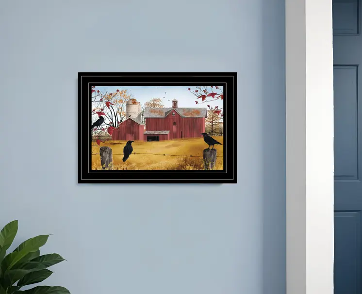 Autumn Gold 2 Black Framed Print Wall Art
