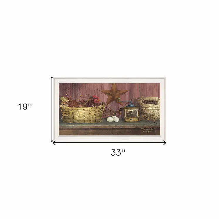 Rise and Shine 11 White Framed Print Wall Art