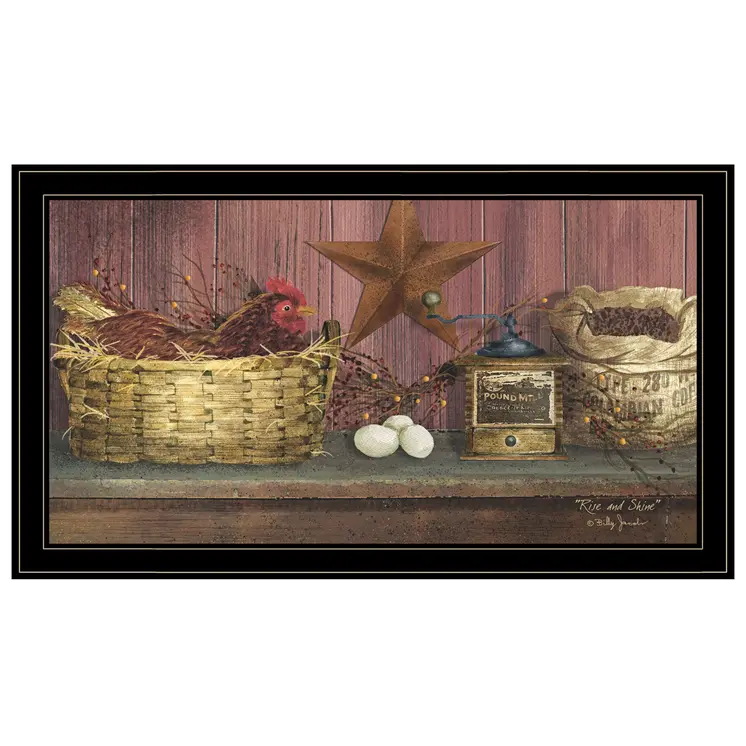 Rise and Shine 12 Black Framed Print Wall Art