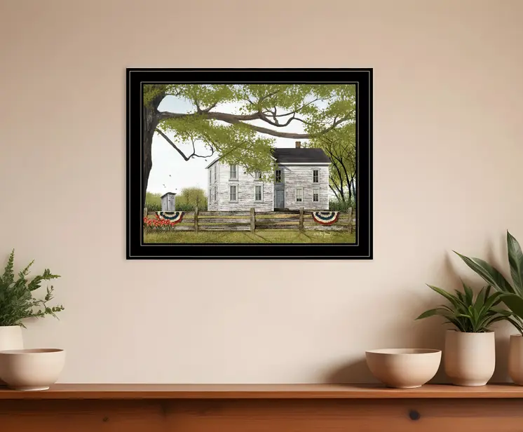 Sweet Summertime House 4 Black Framed Print Wall Art