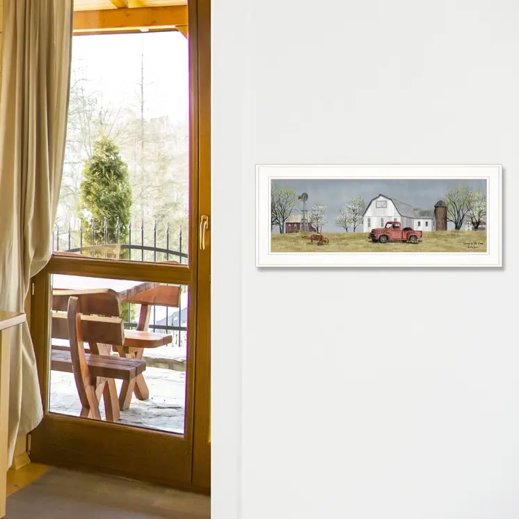 Spring On The Farm 1 White Framed Print Wall Art