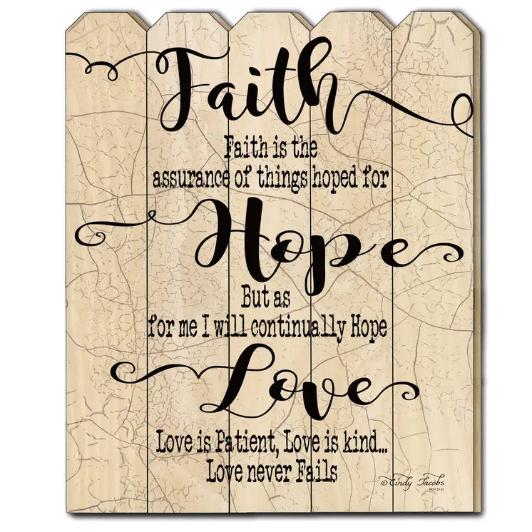 Faith Hope Love Unframed Print Wall Art