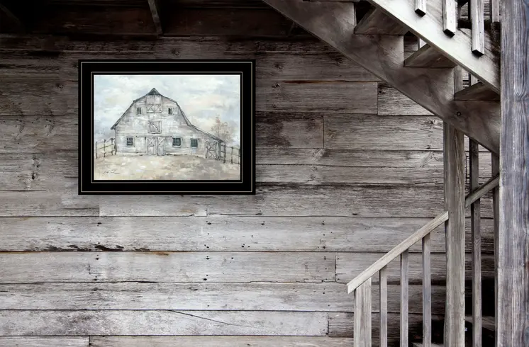 Rustic Beauty 2 Black Framed Print Wall Art