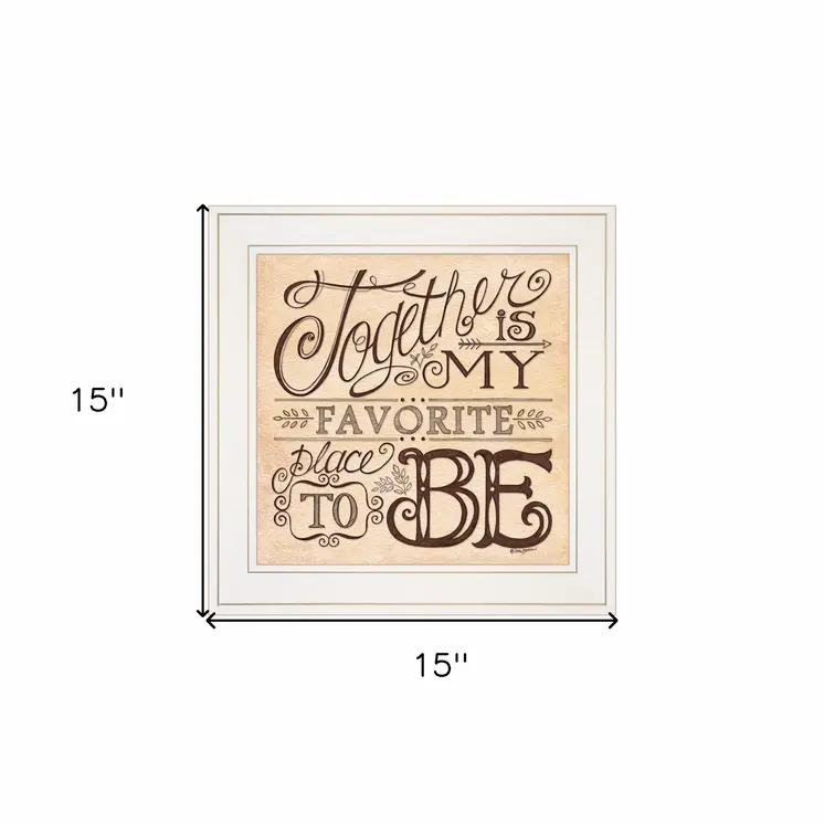 Together 2 White Framed Print Wall Art