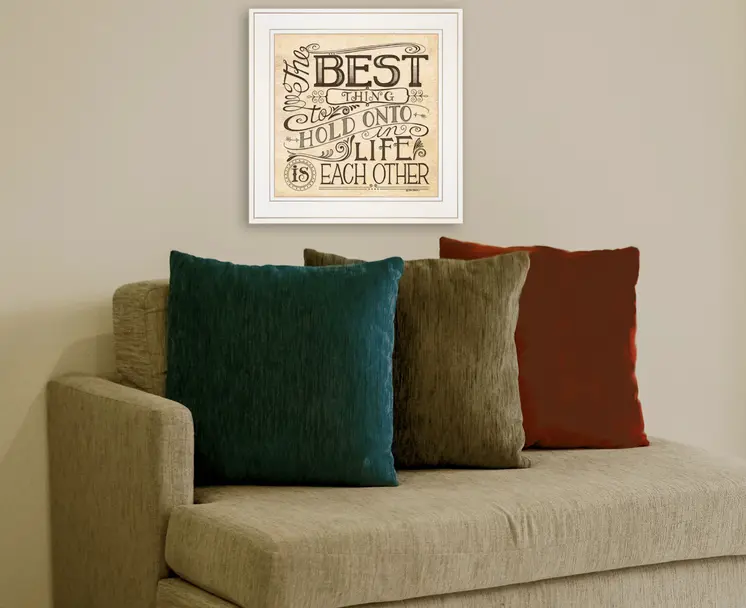 Each Other 2 White Framed Print Wall Art