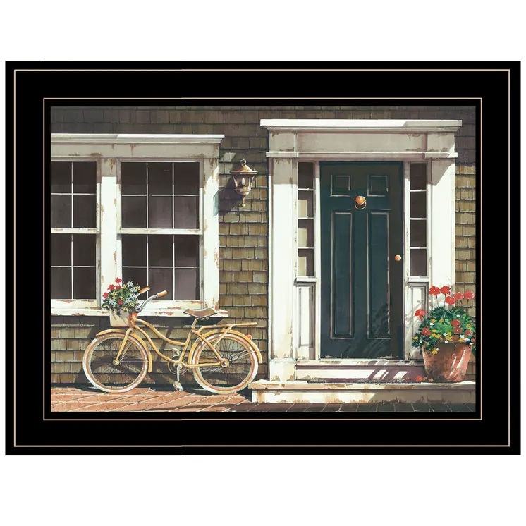 Parked Out Front 2 Black Framed Print Wall Art