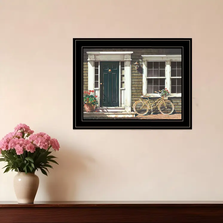 Parked Out Front 2 Black Framed Print Wall Art