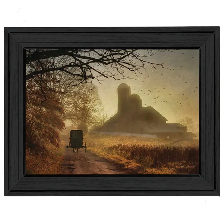 Sunday Morning 2 Black Framed Print Wall Art