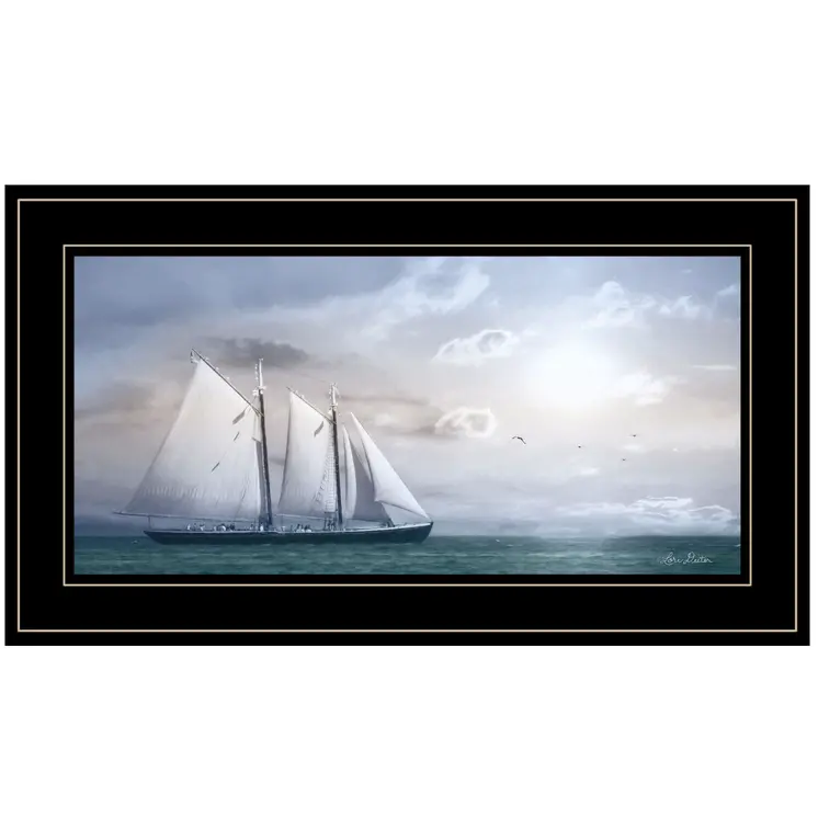 Adventure on the Seas 2 Black Framed Print Wall Art