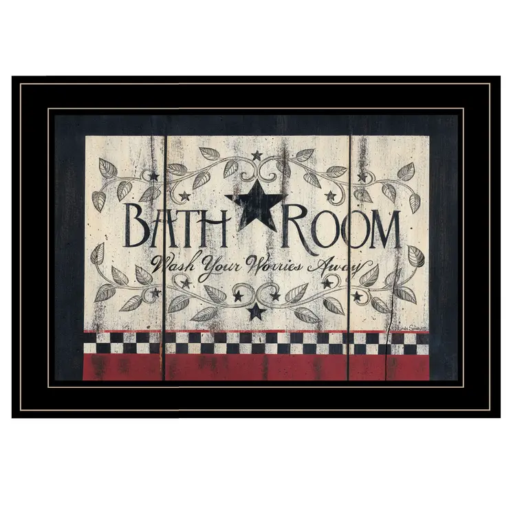 Bath Room Black Framed Print Bathroom Wall Art
