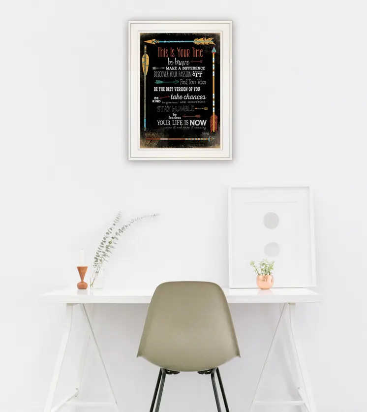 This is Your Time 1 White Framed Print Wall Art