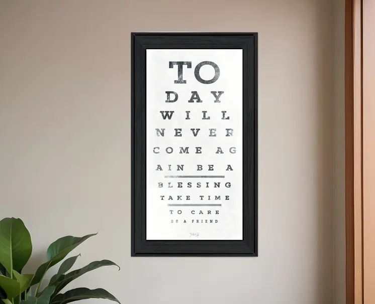 Eye Chart I 1 Black Framed Print Wall Art