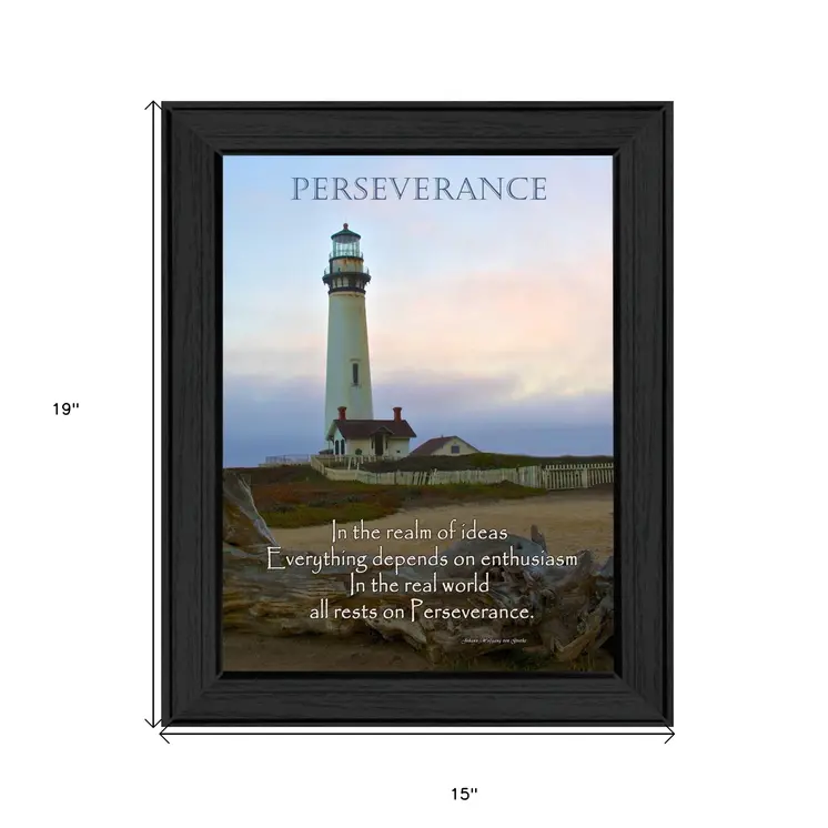 Perseverance 2 Black Framed Print Wall Art