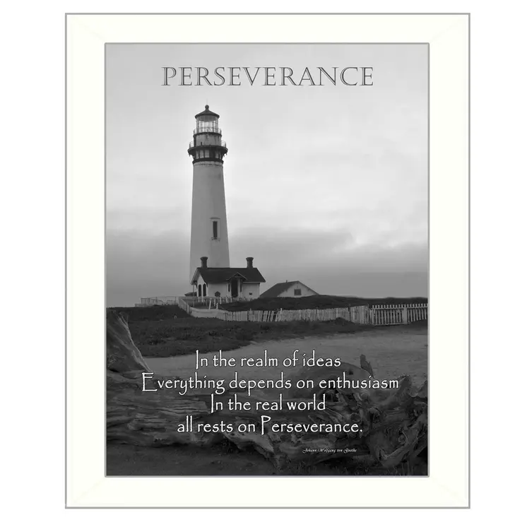 Perseverance 1 White Framed Print Wall Art