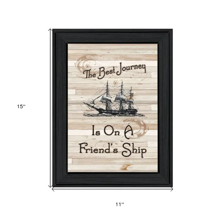 Friendship Journey 1 Black Framed Print Wall Art