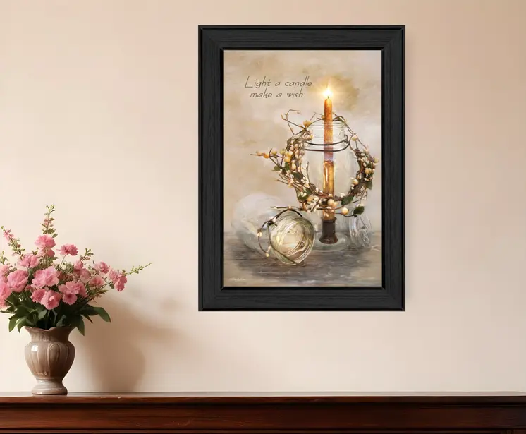 Make A Wish Black Framed Print Wall Art