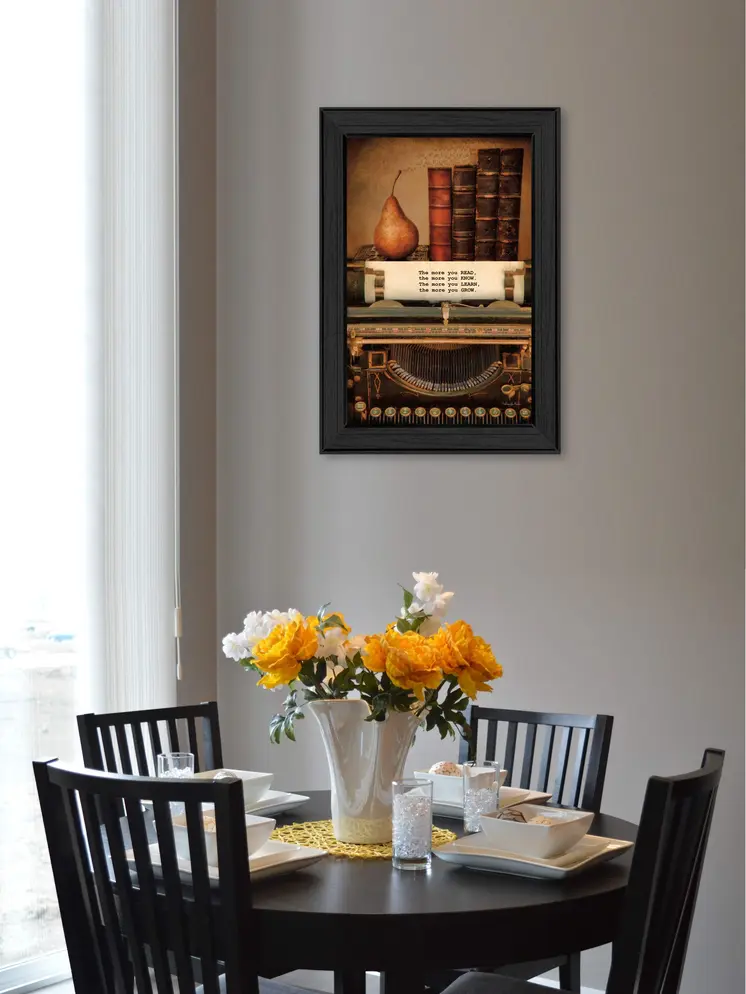 Read Know Learn Grow 2 Black Framed Print Wall Art