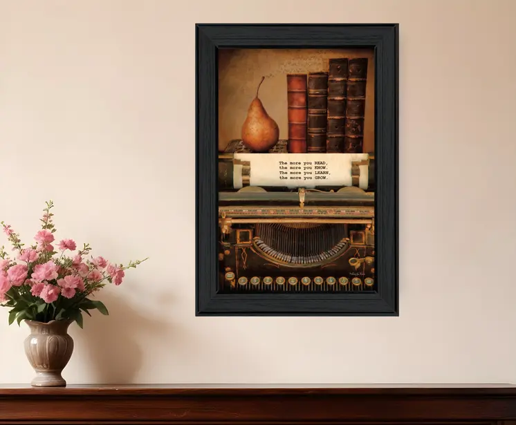 Read Know Learn Grow 2 Black Framed Print Wall Art