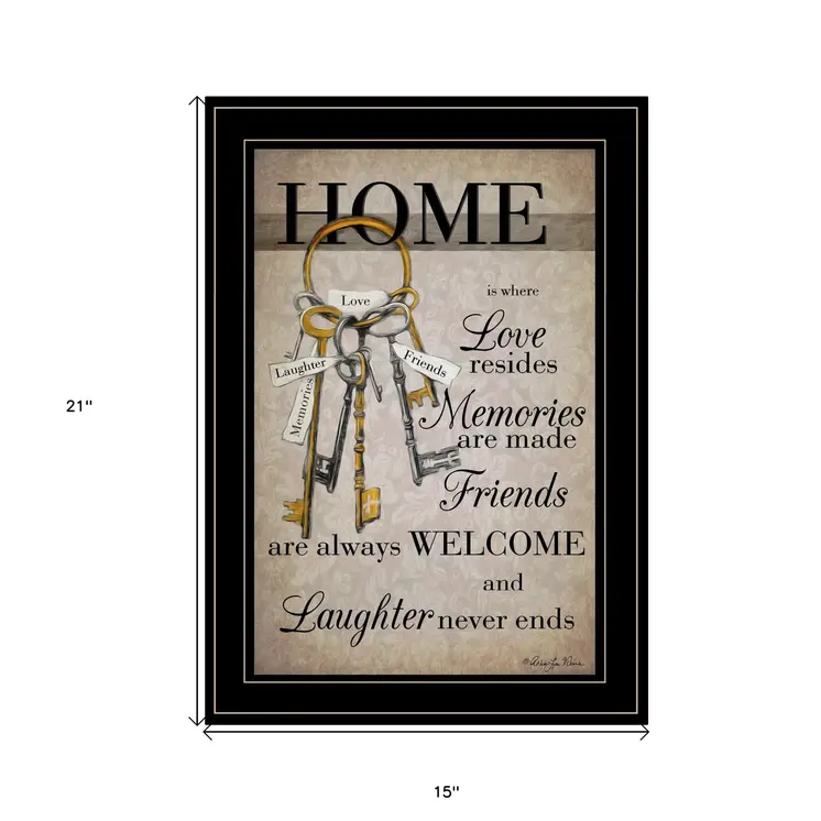House Keys 2 Black Framed Print Wall Art