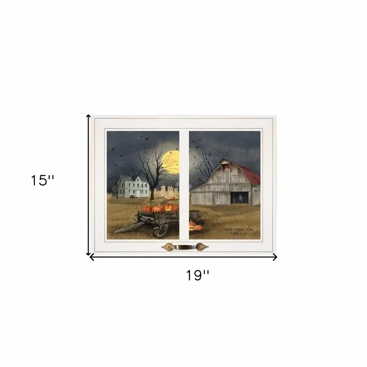 Spooky Harvest Moon 6 White Framed Print Kitchen Wall Art
