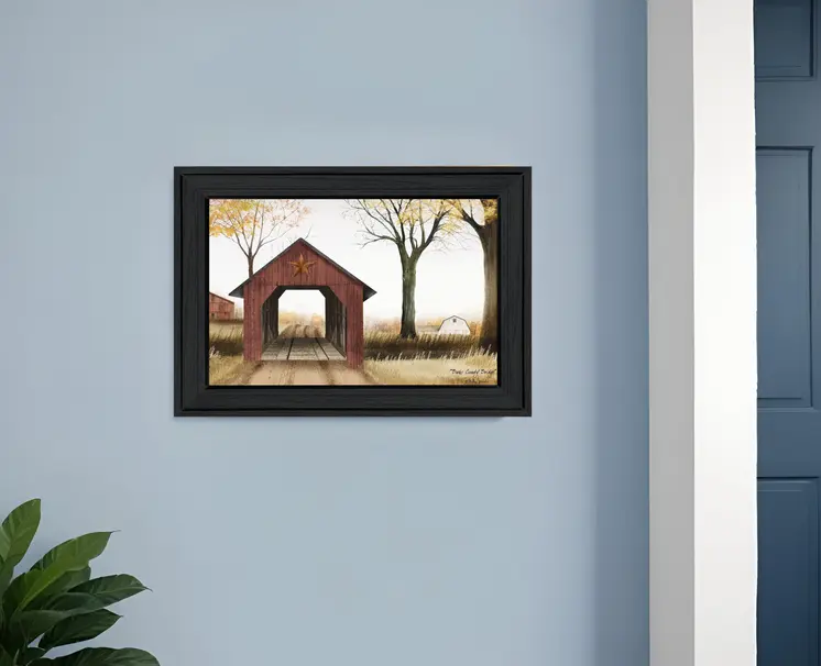 Bucks County Bridge 2 Black Framed Print Wall Art
