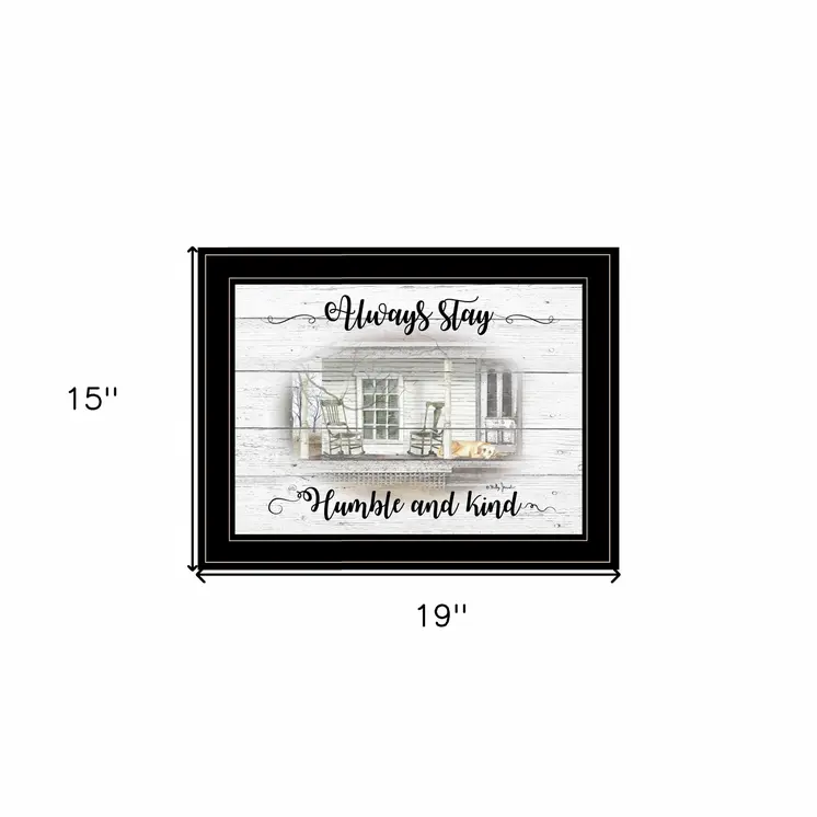 Humble and Kind 2 Black Framed Print Wall Art