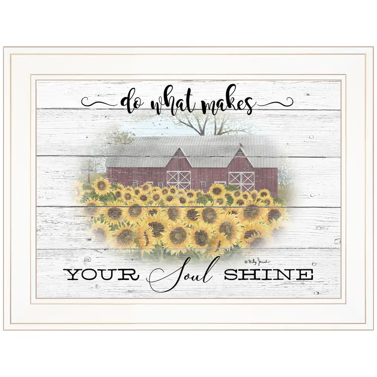 Do What Makes Your Soul Shine 1 White Framed Print Wall Art