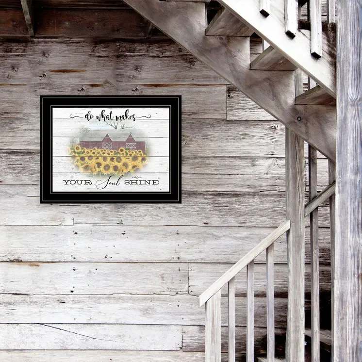 Do What Makes Your Soul Shine 2 Black Framed Print Wall Art