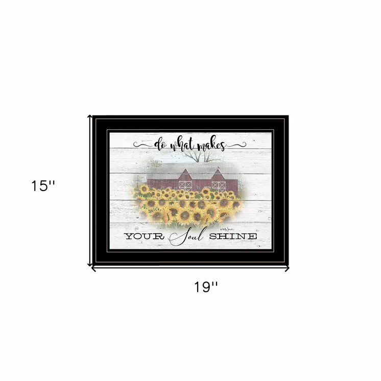 Do What Makes Your Soul Shine 2 Black Framed Print Wall Art