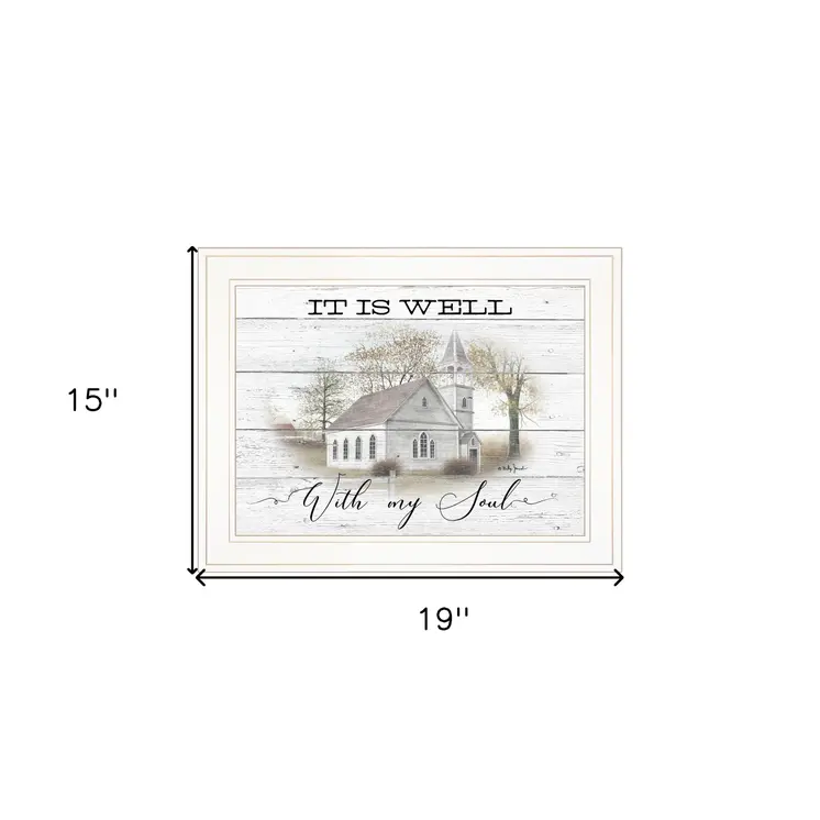 It Is Well 1 White Framed Print Wall Art