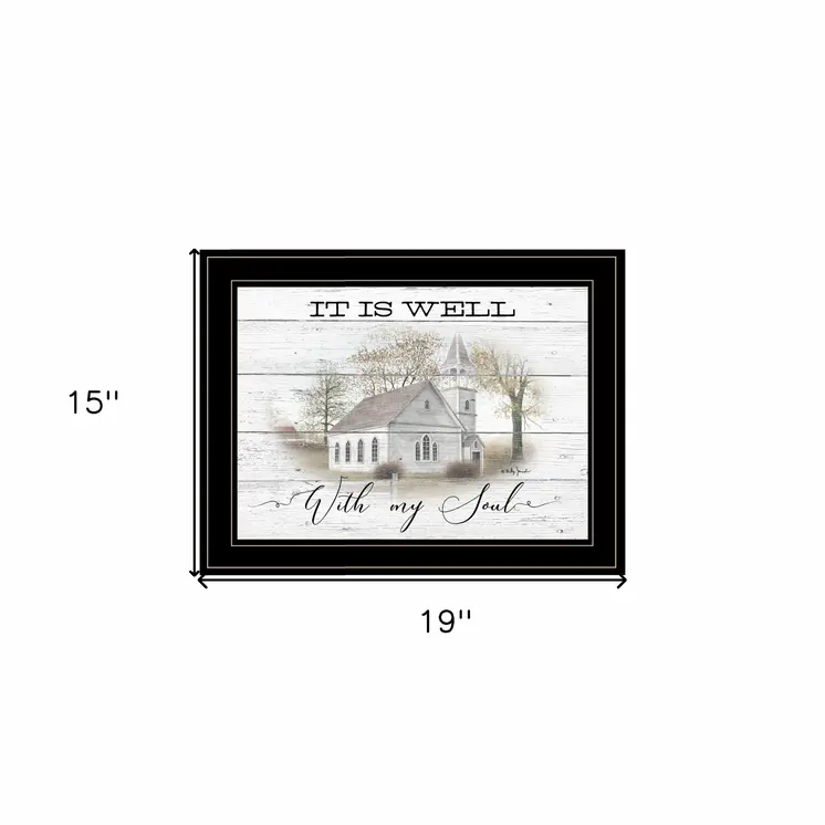 It Is Well 2 Black Framed Print Wall Art
