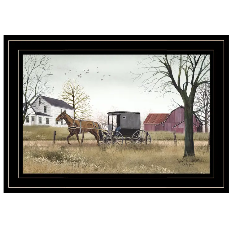 Goin to Market 3 Black Framed Print Wall Art