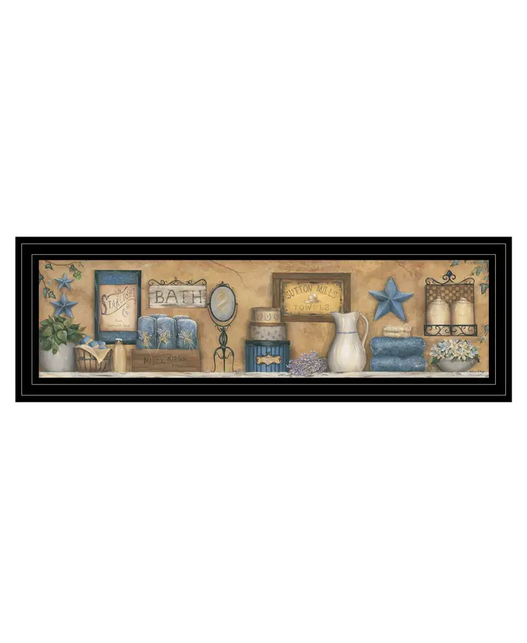 Starlight Bath 3 Black Framed Print Bathroom Wall Art