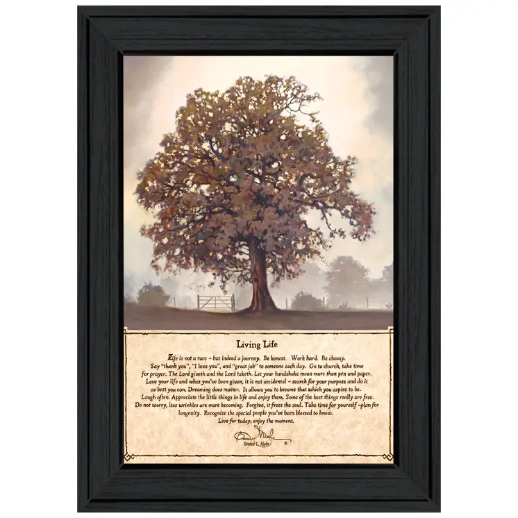 Living Life 6 Black Framed Print Wall Art