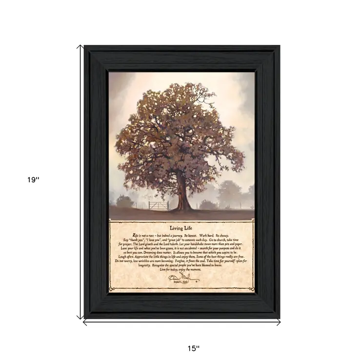Living Life 6 Black Framed Print Wall Art