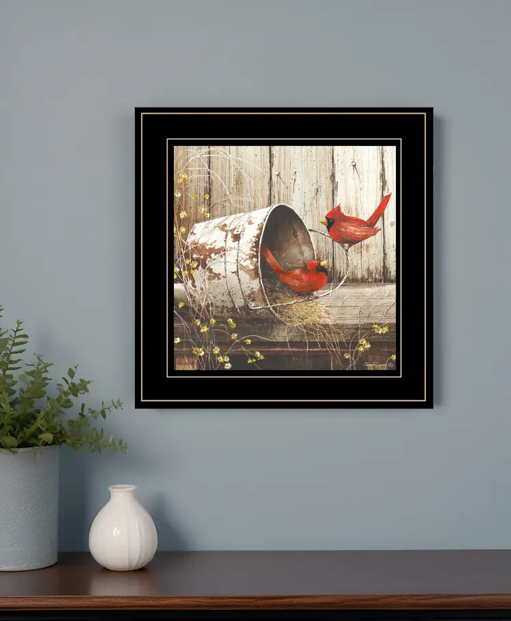Playing Around 15x15 Black Framed Print Wall Art