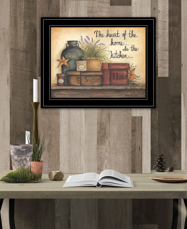 Heart of the Home 8 Black Framed Print Kitchen Wall Art