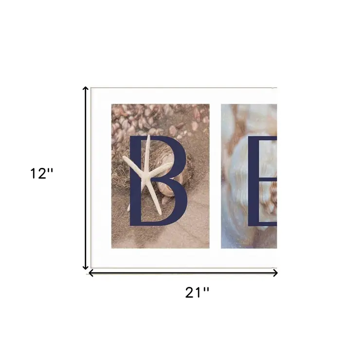 Beach 1 White Framed Print Wall Art