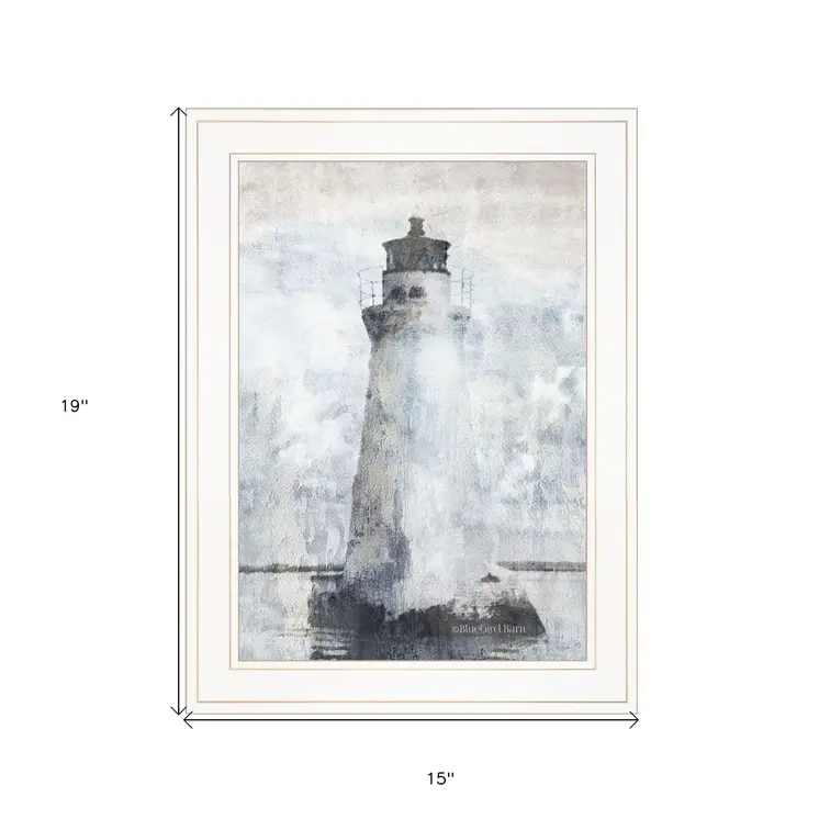 Lighthouse 1 White Framed Print Wall Art