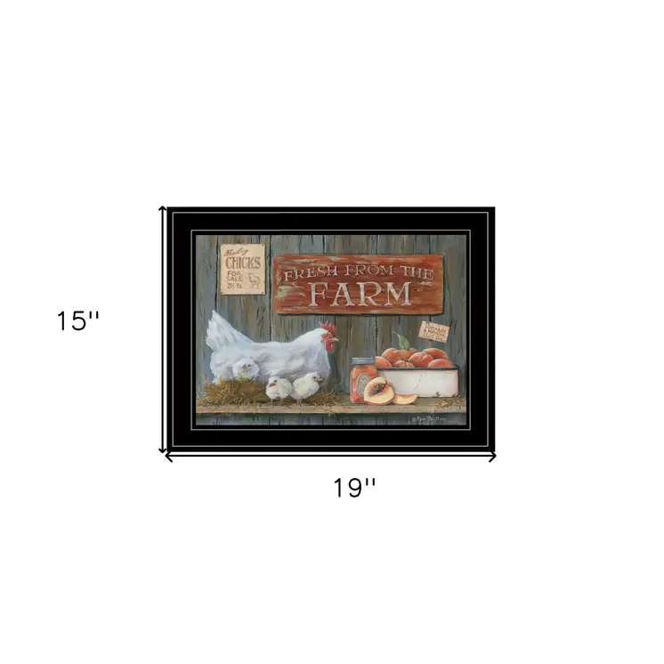 Fresh from the Farm 3 Black Framed Print Wall Art